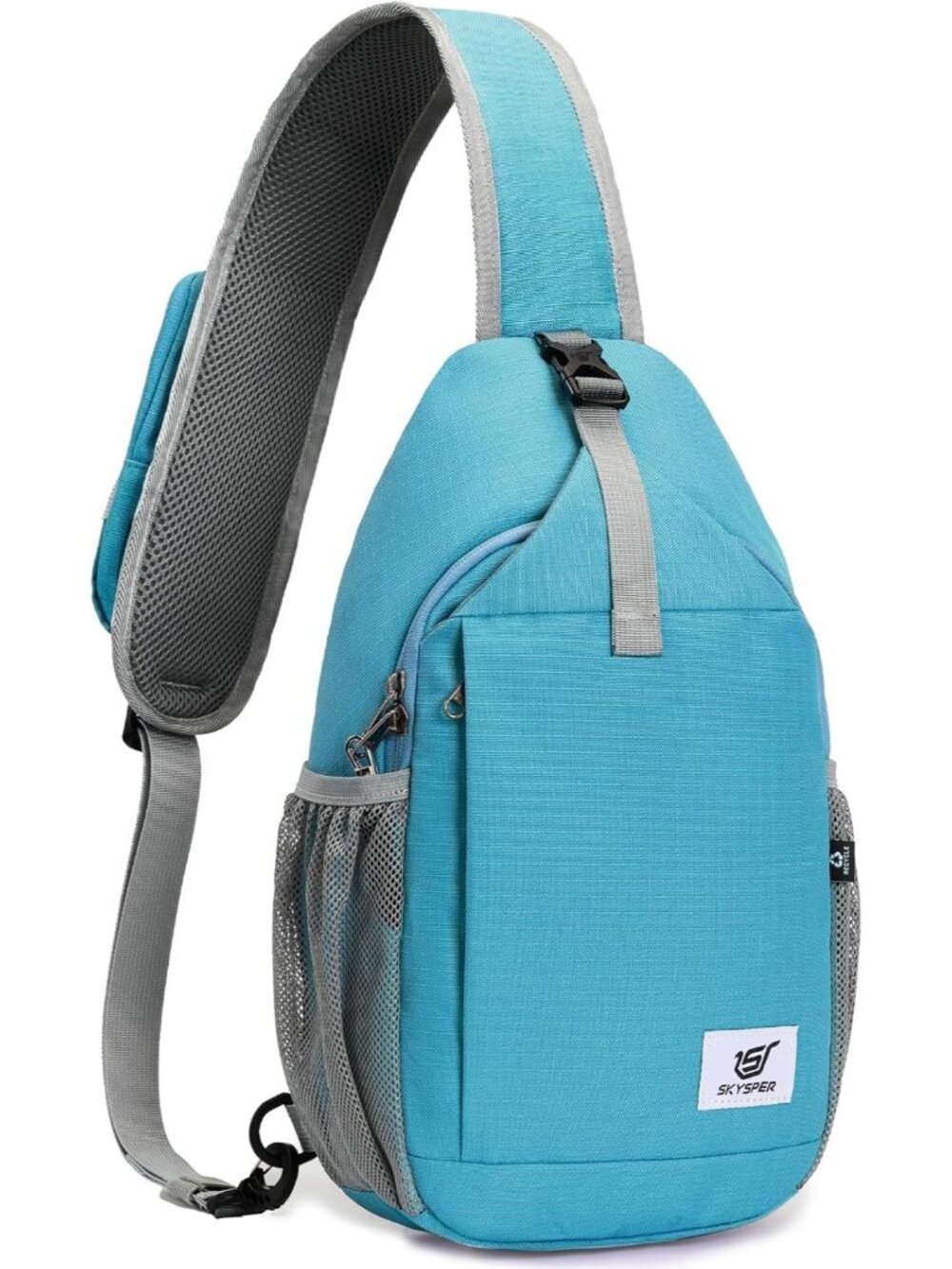Men's Teal Sling Bag Anti-Theft RFID Crossbody Travel Backpack Shoulder Hiking